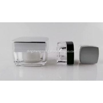 Mini Cosmetic Container Square Cube Acrylic Jar